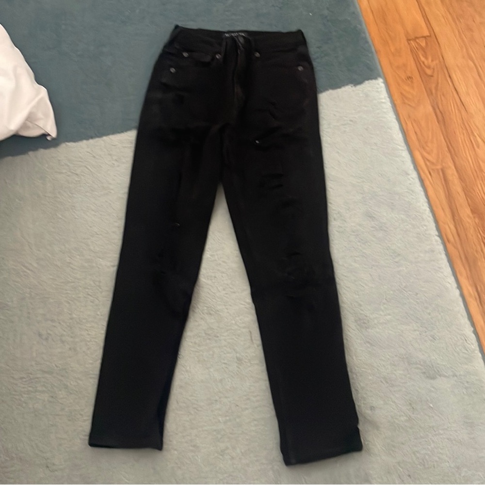 Black Ripped Mom Jeans